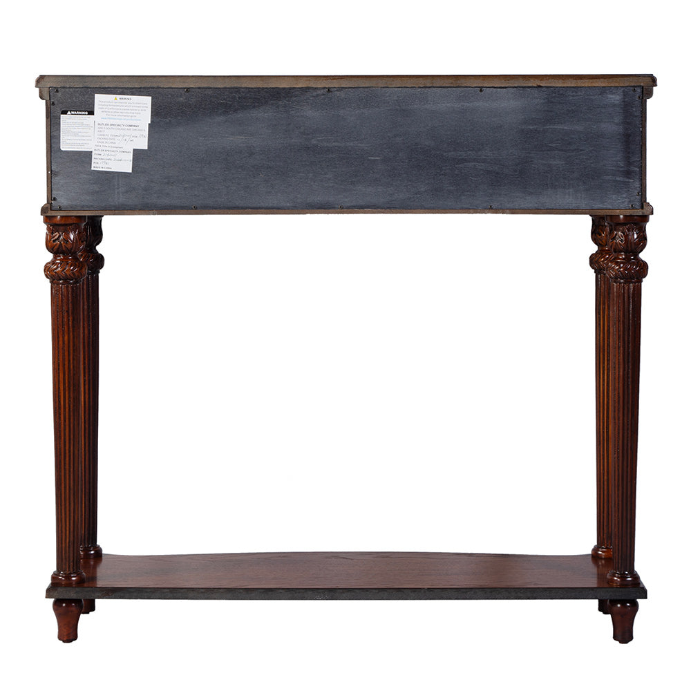 Butler Specialty Company - Alexander 37 in. W Rectangular Wood 1 Drawer Console Table w Lower Open Shelf, Brown - 2130001 View 4