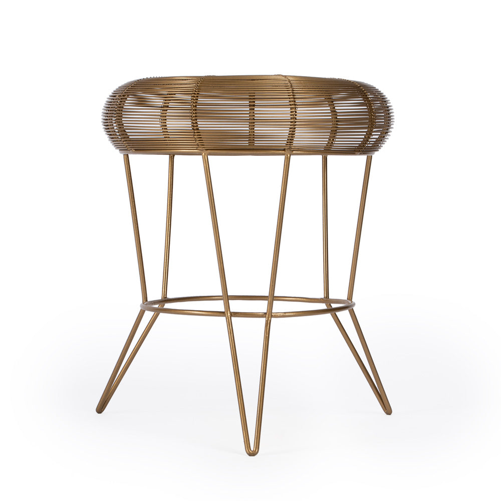 Butler Specialty Company - Allen Decorative Wire Side Table, Antique Gold - 5633226_CLOSEOUT