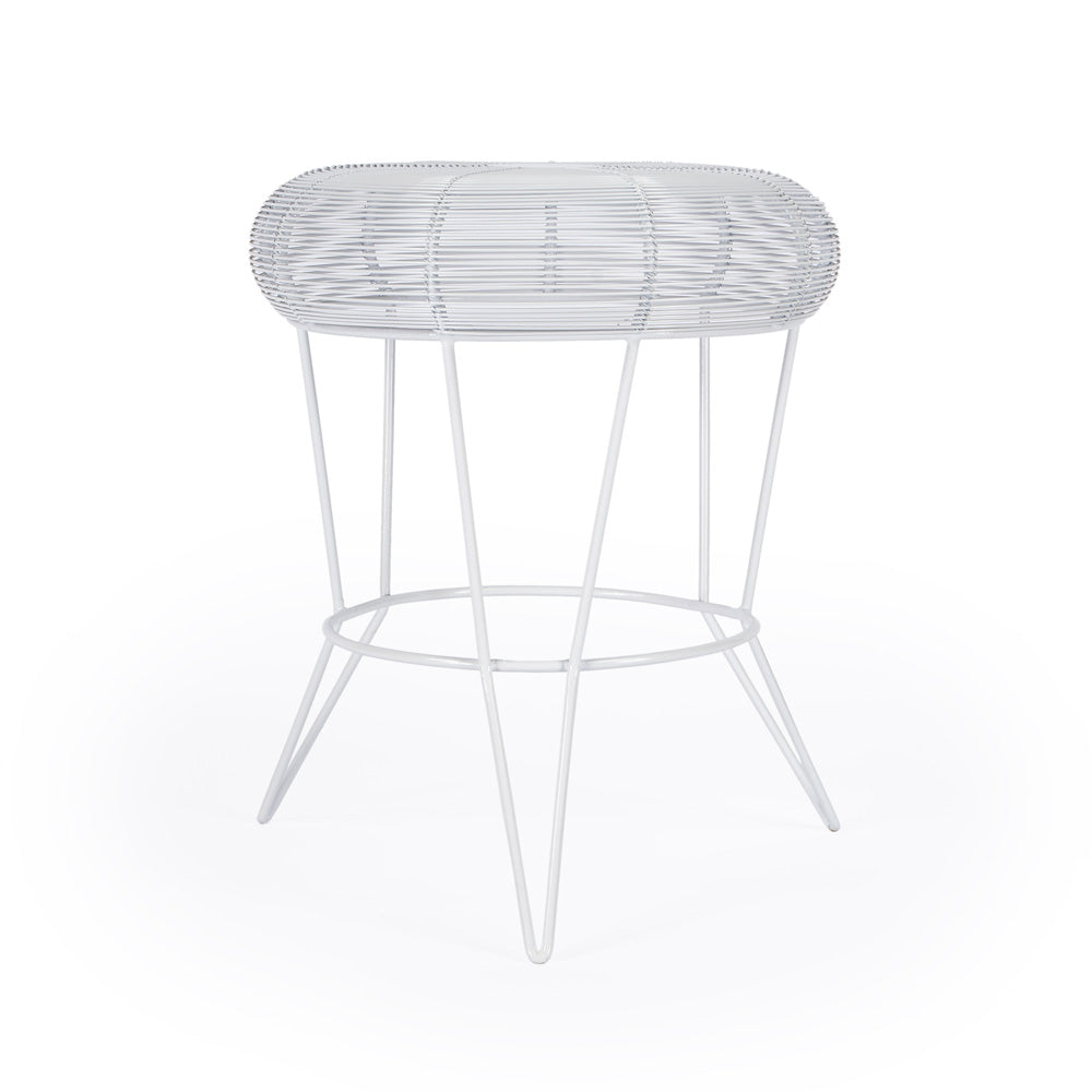 Butler Specialty Company - Allen Decorative Wire Side Table, White - 5633288_CLOSEOUT