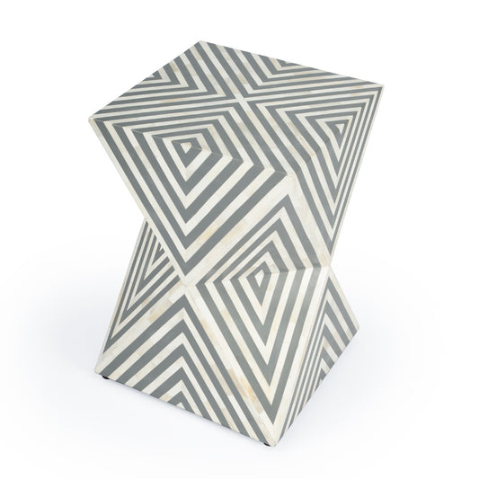 Butler Specialty Company - Anais and Grey Bone Inlay Side Table, Gray and White - 5510321