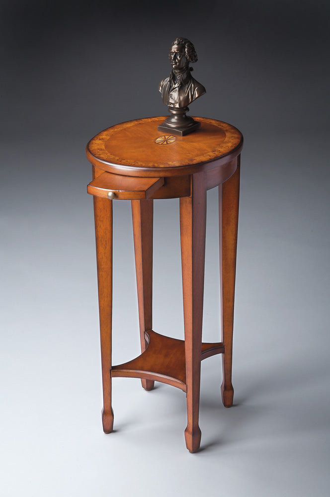 Butler Specialty Company - Arielle 12.5 in. W Oval Wood Side Table, Medium Brown - 1483101