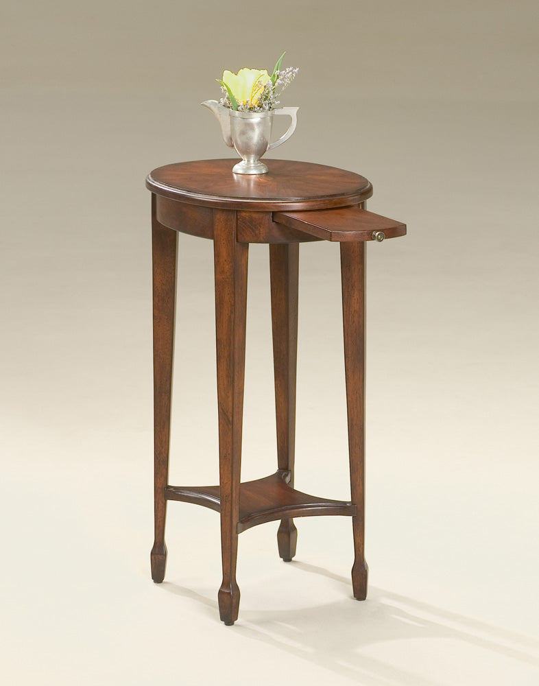 Butler Specialty Company - Arielle 12.5 in. W Oval Wood Side Table, Dark Brown - 1483024