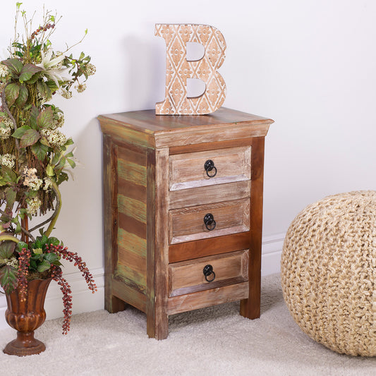Butler Specialty Company - Artifacts - Arya 15.75 in. W Rectangular Hand Painted Wood 3 Drawer Rustic Accent Chest, Assorted - 1837290