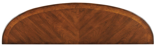 Butler Specialty Company - Astor 54 in. W Demilune Wood Console Table with Lower Shelf, Nutmeg Brown - 4146251
