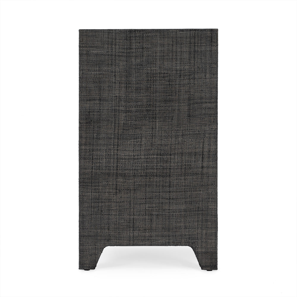 Butler Specialty Company - Bar Harbor - Bar Harbor 24 in. W Rectangular Raffia 1 Drawer Nightstand, Charcoal - 5669420