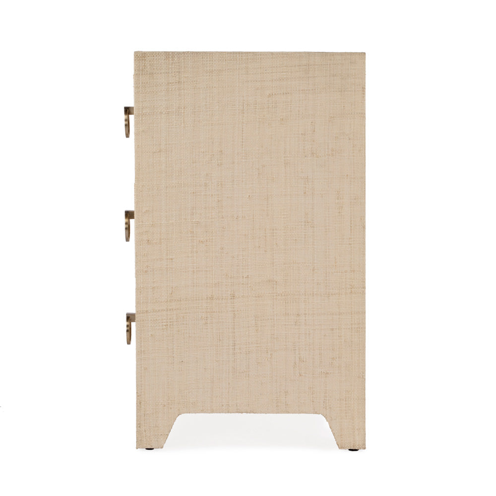 Butler Specialty Company - Bar Harbor - Bar Harbor 25 in. W Rectangular Raffia 3 Drawer Nightstand, Natural - 5667362