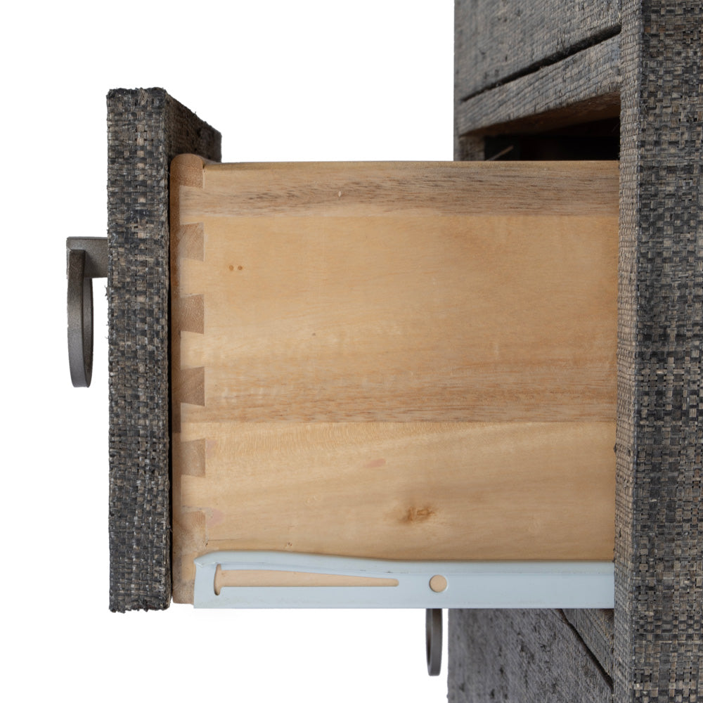 Butler Specialty Company - Bar Harbor - Bar Harbor 32 in. W Rectangular Raffia 5 Drawer Dresser, Gray - 5707420_CLOSEOUT