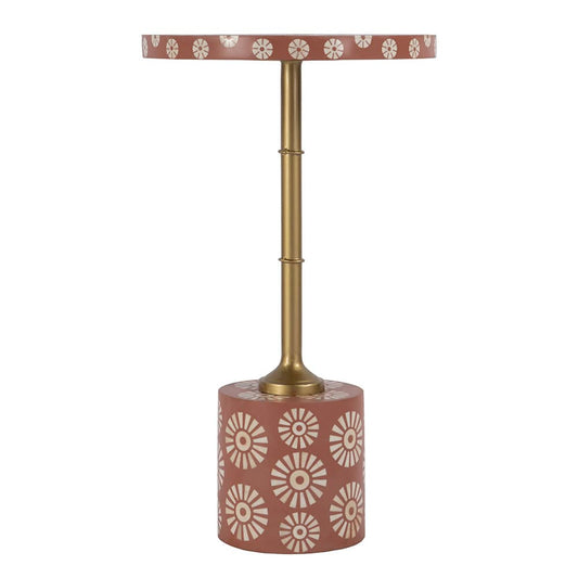 Butler Specialty Company - Bethel 14 in. W Round Bone Inlay and Iron Side Table, Pink - 5827323 View 2