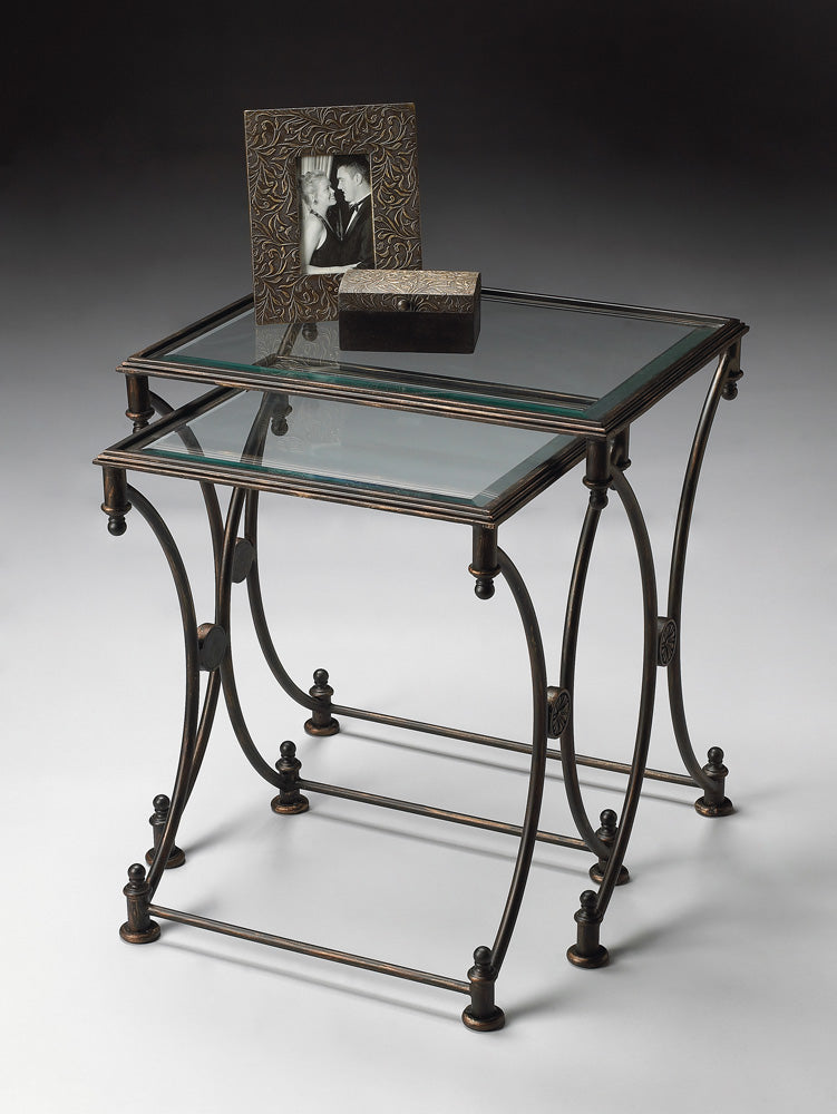 Butler Specialty Company - Beverly Metal Nesting Tables, Black - 4012025