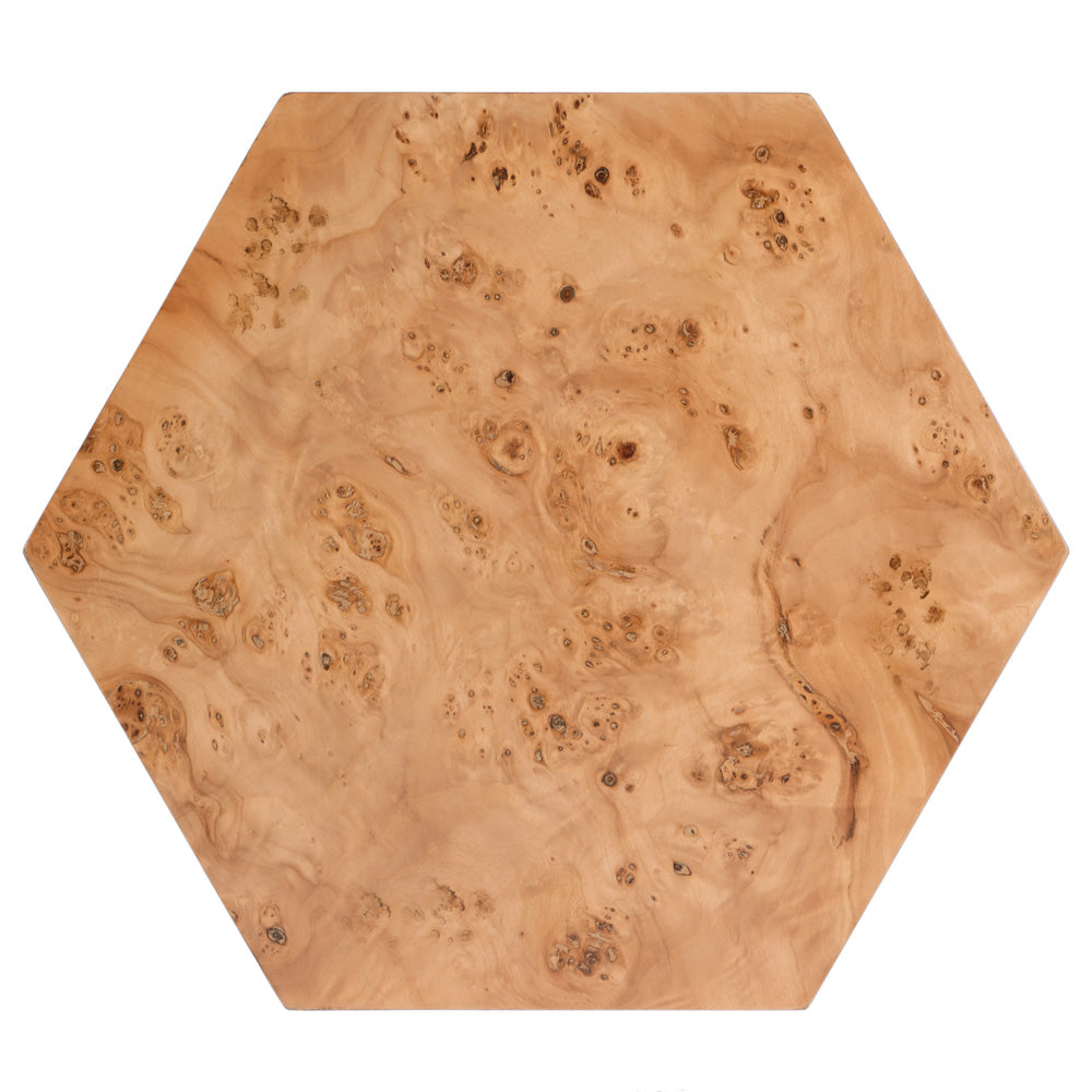 Butler Specialty Company - Billie 20 in W. Hexagon Burl Side Table, Brown - 5788442_CLOSEOUT