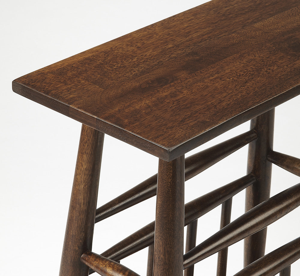 Butler Specialty Company - Bowen 10 in. W Rectangular Solid Wood Magazine Side Table, Dark Brown - 4426140