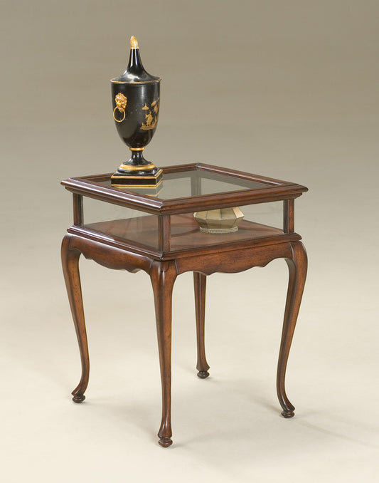Butler Specialty Company - Burton 18 in. W Rectangular Wood Curio Table, Dark Brown - 1484024