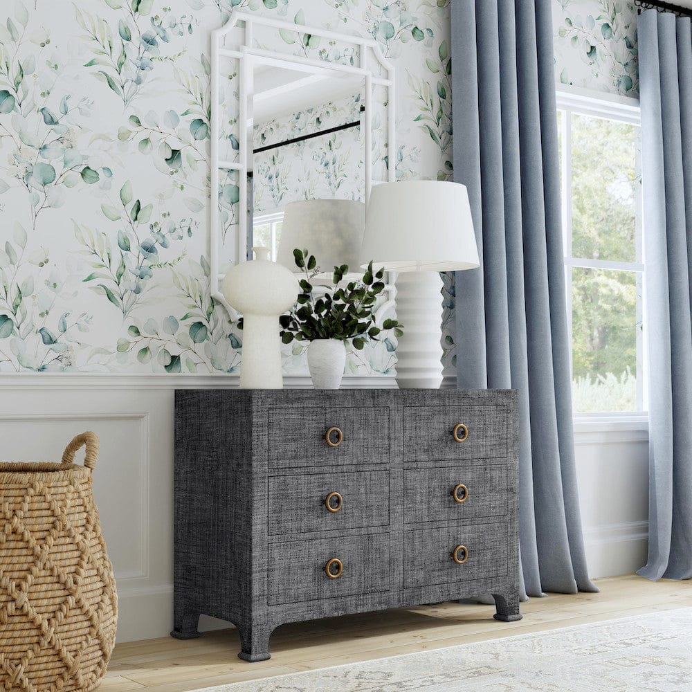 Butler Specialty Company - Chatham 44 in. W Raffia 6 Drawer Dresser, Charcoal - 9149420 view 6