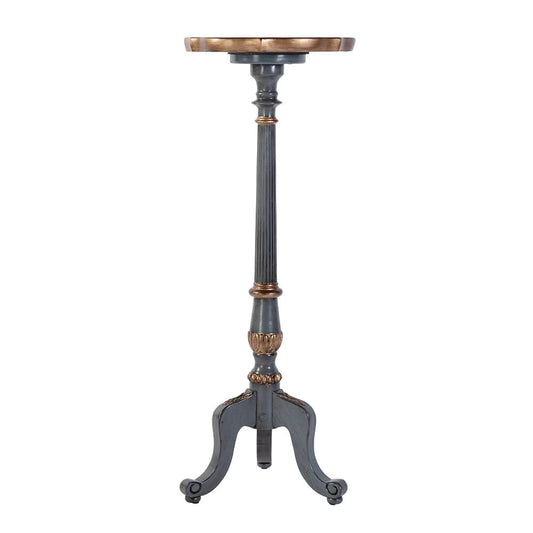 Butler Specialty Company - Chatsworth 13.75 in. W x 36.5 in. H Round Wood Scalloped Edge 3 Leg Pedestal Plant Stand, Pastel Blue - 1931483 View 2