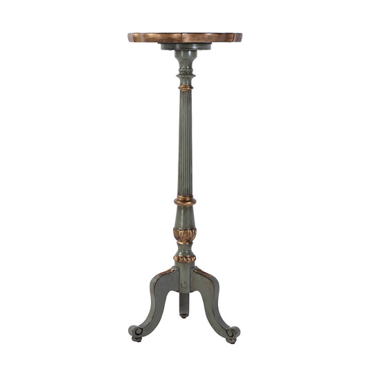 Butler Specialty Company - Chatsworth 13.75 in. W x 36.5 in. H Round Wood Scalloped Edge 3 Leg Pedestal Plant Stand, Pastel Green - 1931482 View 2