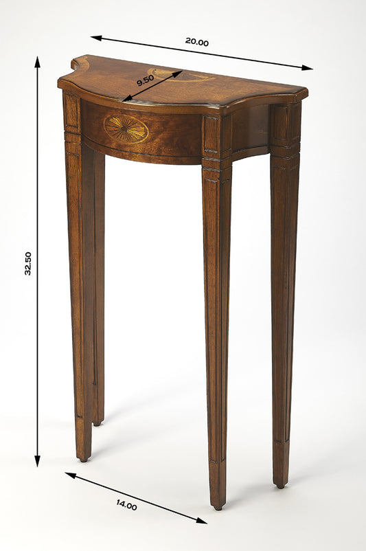 Butler Specialty Company - Chester 20 in. W Demilune Wood Console Table, Medium Brown - 3756101