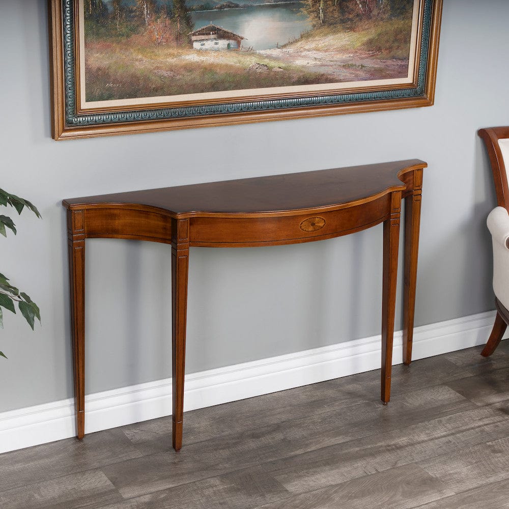 Butler Specialty Company - Chester 54 in. W Demilune Wood Console Table, Medium Brown - 3757101 view 6