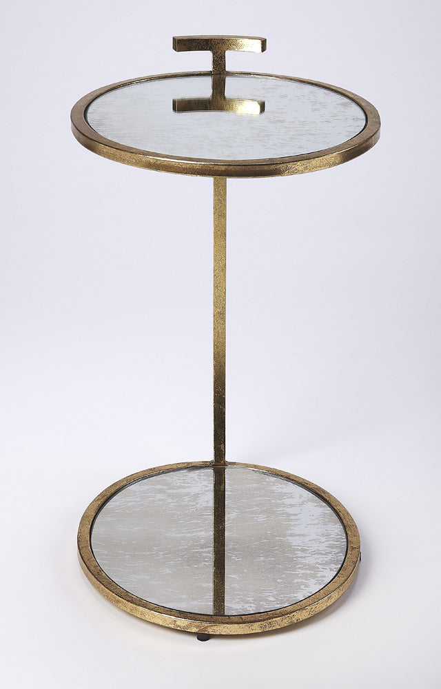 Butler Specialty Company - Ciro Metal & Mirrored Side Table, Gold - 3973384