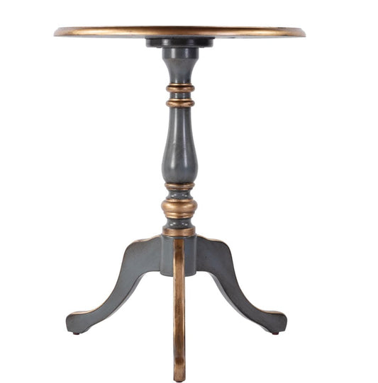 Butler Specialty Company Colbert 22 in. W Round Wood Pedestal Game/Accent Table - Blue - 3405483 view 2