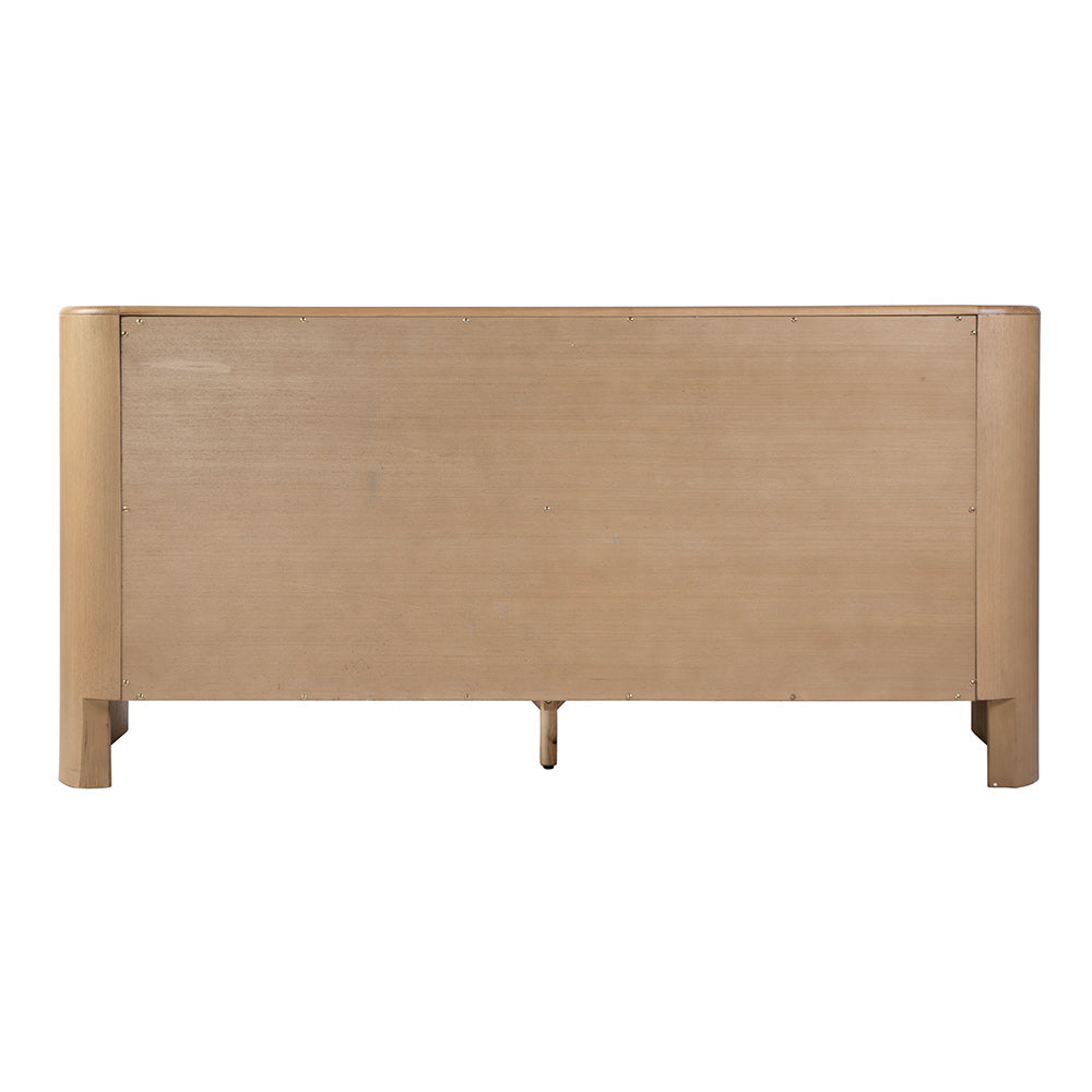 Butler Specialty Company - Colin 66 in. W Rectangular Wood 6 Drawer Round Back Dresser, Light Brown - 5984492 View 4