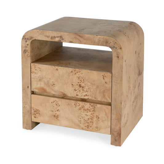 Butler Specialty Company - Cora 26 in. W Rectangular Wood 2 Drawer Nightstand, Light Brown - 5708444