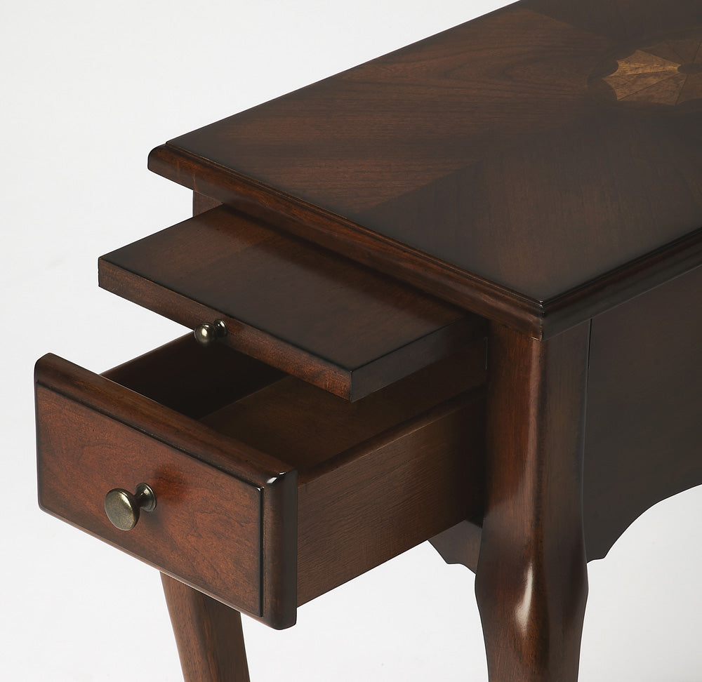 Butler Specialty Company - Croydon 11.5 in. W Rectangular Wood 1 Drawer with Pullout Side Table, Dark Brown - 3743024