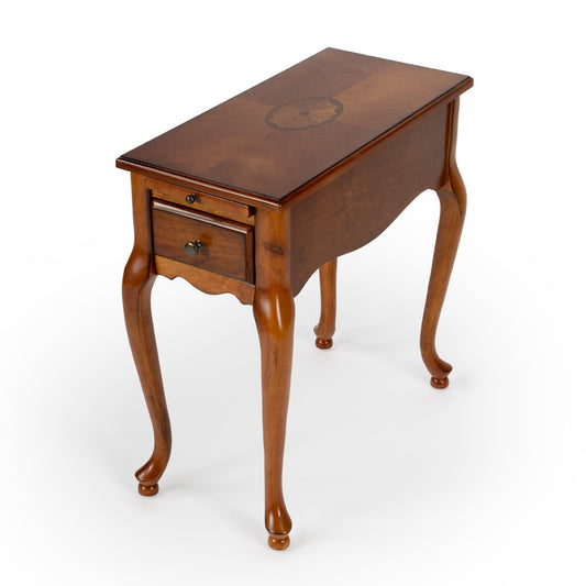 Butler Specialty Company - Croydon 11.5 in. W Rectangular Wood 1 Drawer with Pullout Side Table, Medium Brown - 3743101