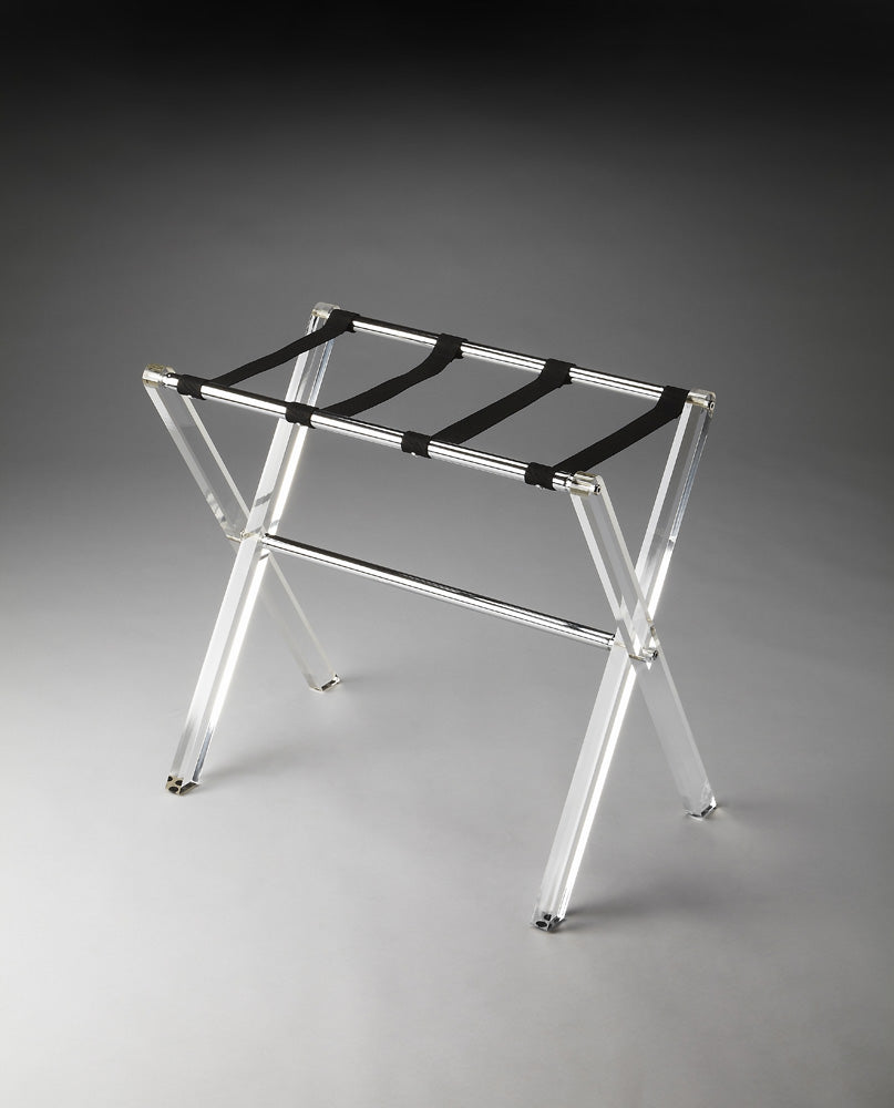 Butler Specialty Company - Crystal Clear - Crystal 24 in. W Rectangular Folding Acrylic Luggage Rack, Clear - 3237140
