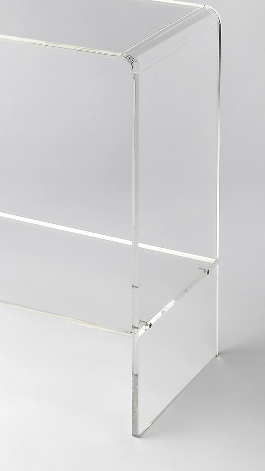 Butler Specialty Company - Crystal Clear - Crystal 32 in. W Rectangular Acrylic Console Table with Lower Shelf, Clear - 3610335