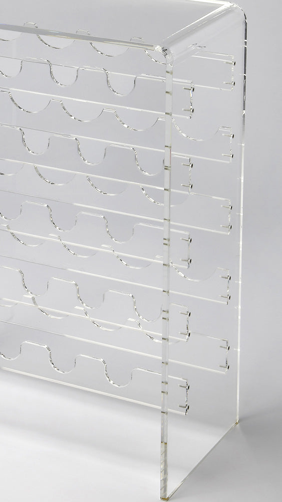 Butler Specialty Company - Crystal Clear - Crystal 34 in. H x 24 in. W Rectangular Acrylic Wine Rack, Clear - 3614335_CLOSEOUT