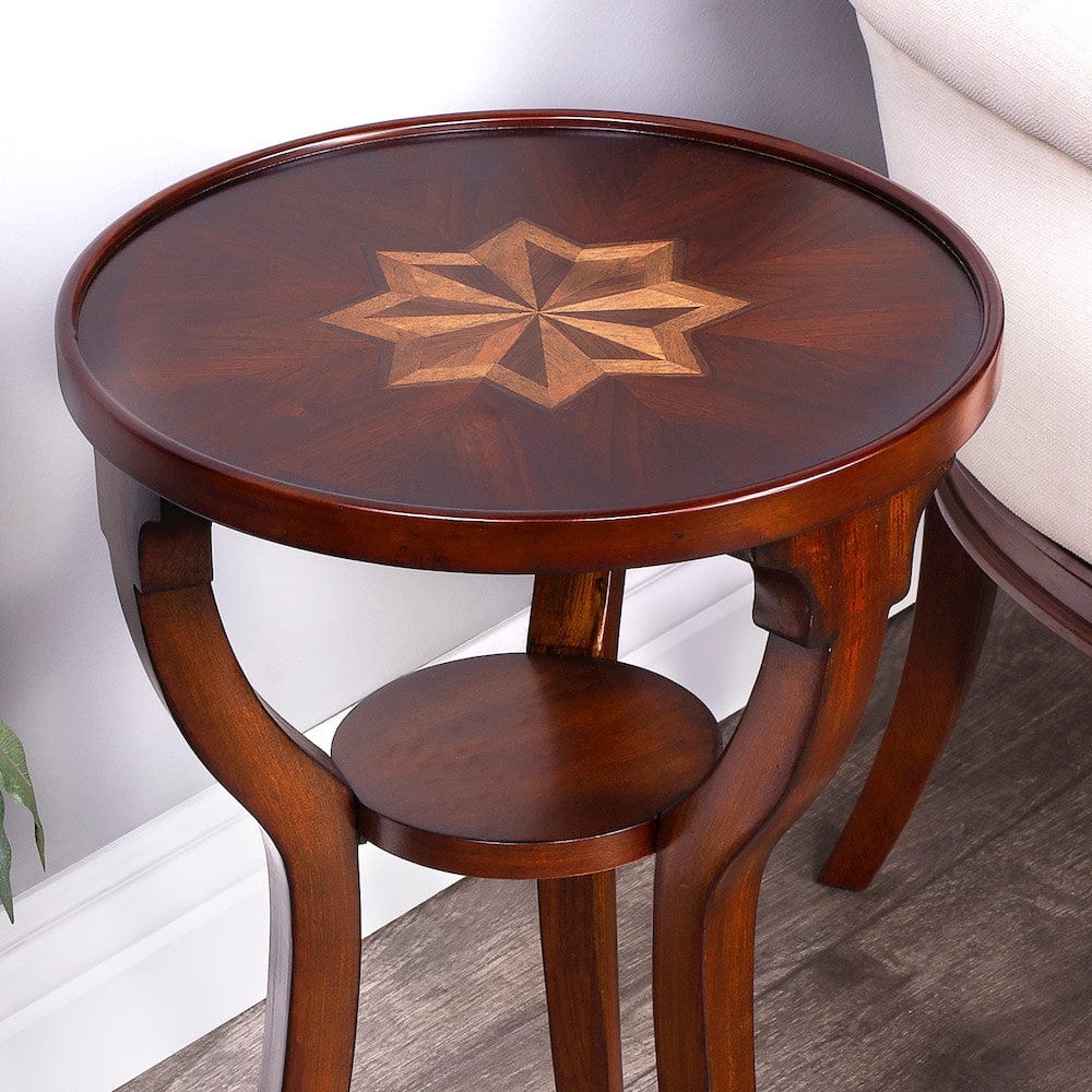 Butler Specialty Company - Dalton 15.75 in. W Round Wood Side Table, Dark Brown - 1328024 view 5