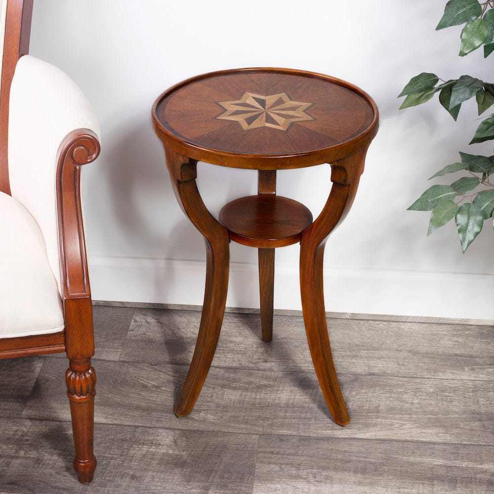 Butler Specialty Company - Dalton 15.75 in. W Round Wood Side Table, Medium Brown - 1328101 view 6