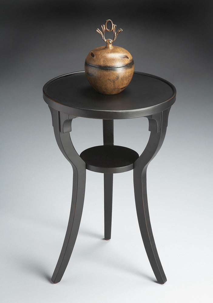 Butler Specialty Company - Dalton 15.75 in. W Round Wood Side Table, Black - 1328111