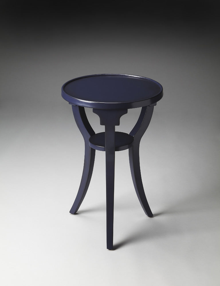 Butler Specialty Company - Dalton 15.75 in. W Round Wood Side Table, Blue - 1328291