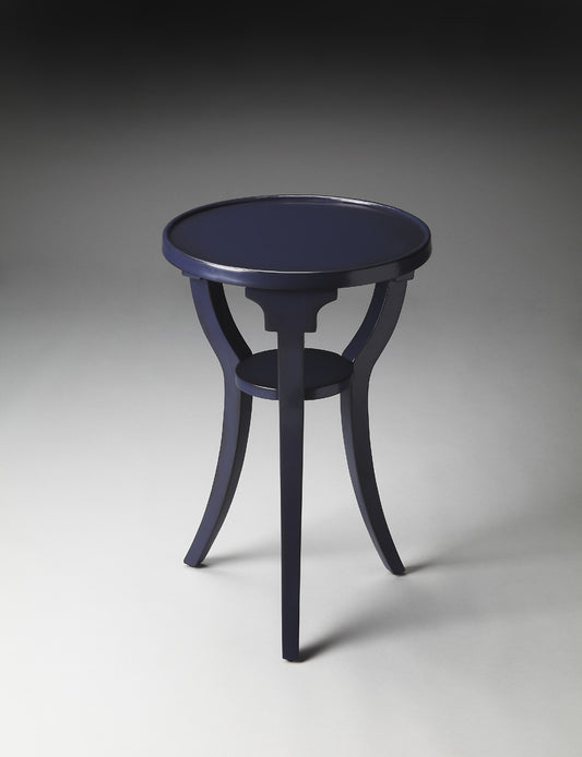 Butler Specialty Company - Dalton 15.75 in. W Round Wood Side Table, Blue - 1328291
