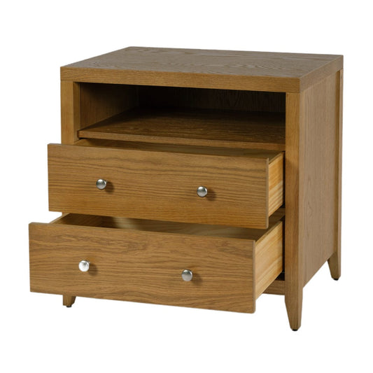 Butler Specialty Company - Dana 28 in. W Rectangular Wood 2 Drawer Nightstand w Top Shelf, Natural - 6258452 view 2