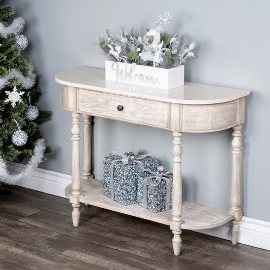 Butler Specialty Company - Danielle 40 in. W Rectangular Marble & Wood 1 Drawer Console Table, Gray - 5517329