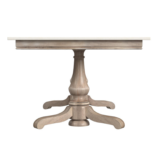Butler Specialty Company - Danielle 66 in. W. Rectangular Marble & Wood Dining Table, Tan/Beige - 5677415
