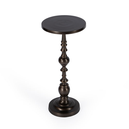 Butler Specialty Company - Darien 10 in. Round Indoor Metal Pedestal Side Table, Bronze - 4324392