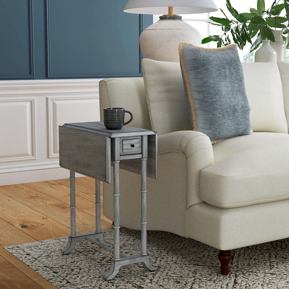 Butler Specialty Company - Darrow 24 in. W Rectangular Wood 1 Drawer Drop-Leaf Side Table, Gray - 2334418 view 6