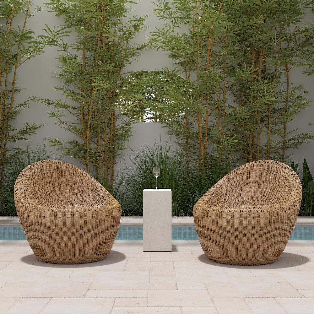 Butler Specialty Company - Delmar Indoor/Outdoor Rattan Nest Chair, Natural - 5723447 view 6