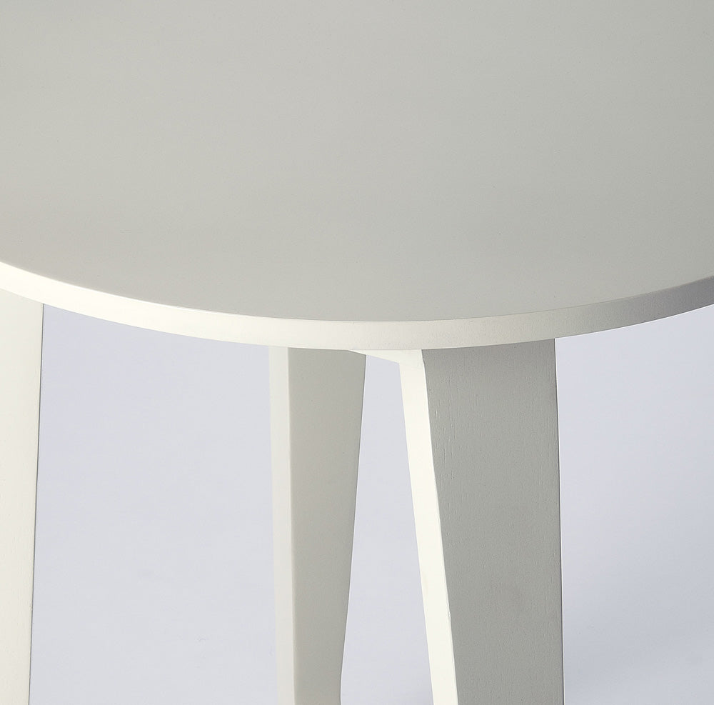 Butler Specialty Company - Devin 19.5 in. W Round Wood Side Table, White - 2040288