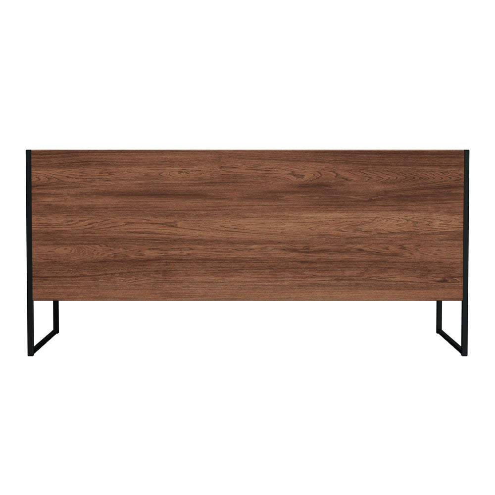 Butler Specialty Company - Drake 64 in. W Rectangular Wood & Metal 2 Drawer Writing Desk, Medium Brown - 5573421