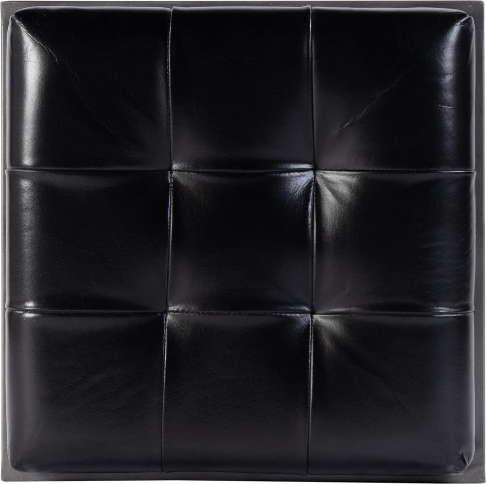 Butler Specialty Company Dudley 31 in. Seat Height Leather and Iron Bar Stool - Black,Silver - 5886034 view 4