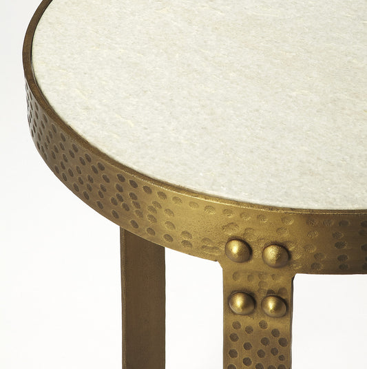 Butler Specialty Company - Elton Marble & Metal Side Table, Gold - 5242389