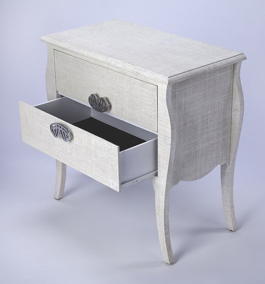 Butler Specialty Company - Felicia 30.25 in. W Rectangular Raffia 2 Drawer Accent Storage Chest, Off-White - 4367405_CLOSEOUT