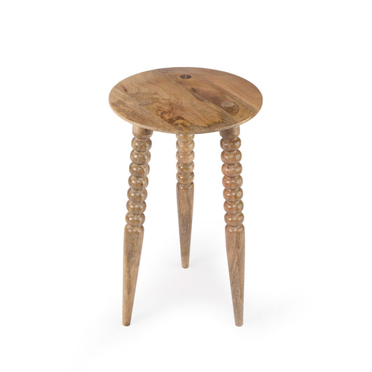 Butler Specialty Company - Fluornoy 14 in. W Round Wood Side Table, Light Brown - 2773290