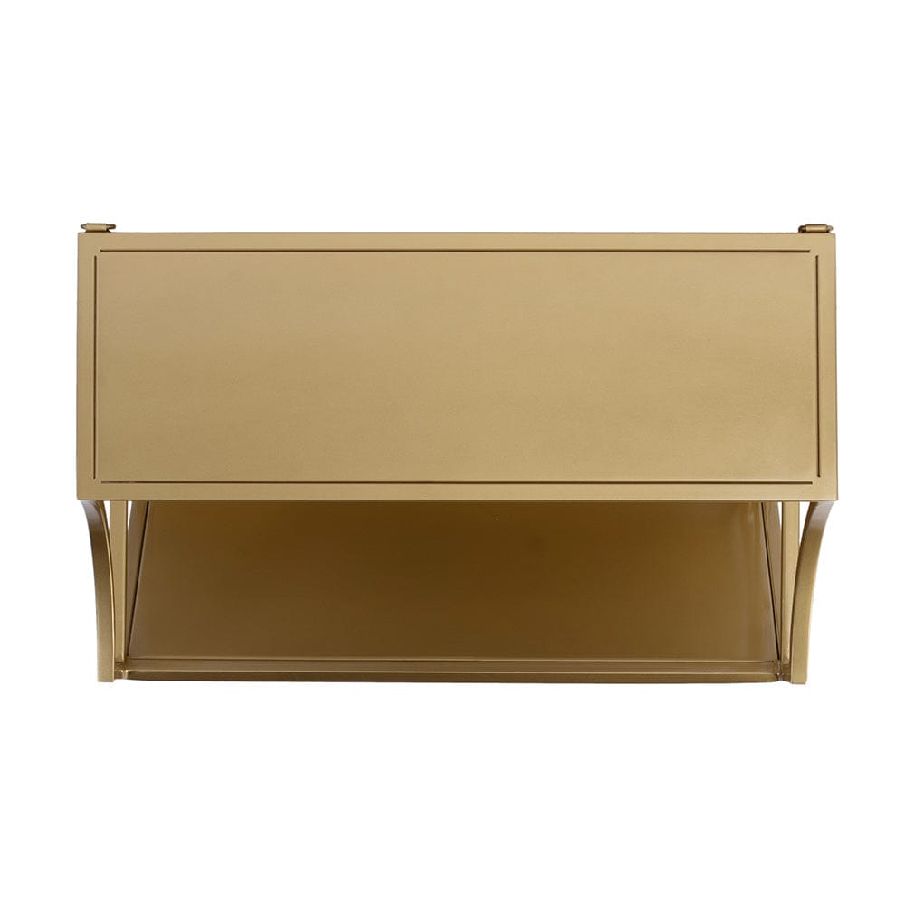 Butler Specialty Company - Franklin 24 in. W x 31.5 in. H Rectangular Iron 2 Tier Bookshelf, Gold - 5967330 View 4