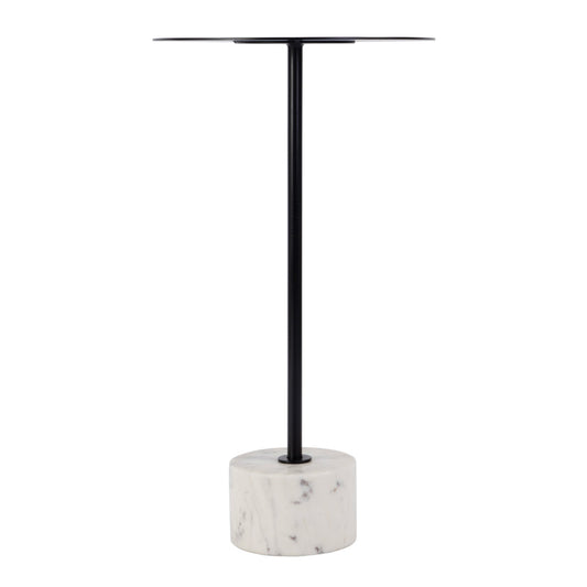 Butler Specialty Company - Garrett 13.75 in. W Round Iron and Marble Side Table, Black and White - 5822025 view 2
