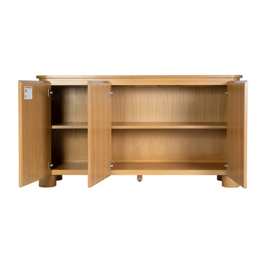 Butler Specialty Company - Genoa 60 in. W Rectangular Wood Sideboard w Interior Cabinet Storage, Light Brown - 6280492 view 2